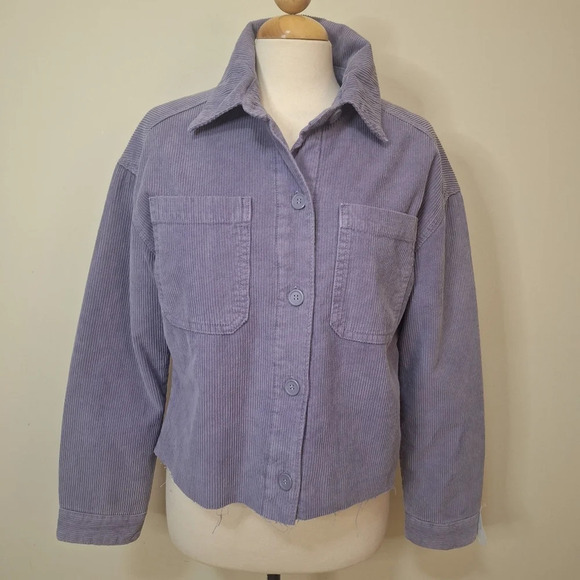 PacSun corduroy raw hem quilted lining jacket SZ S - Picture 1 of 7